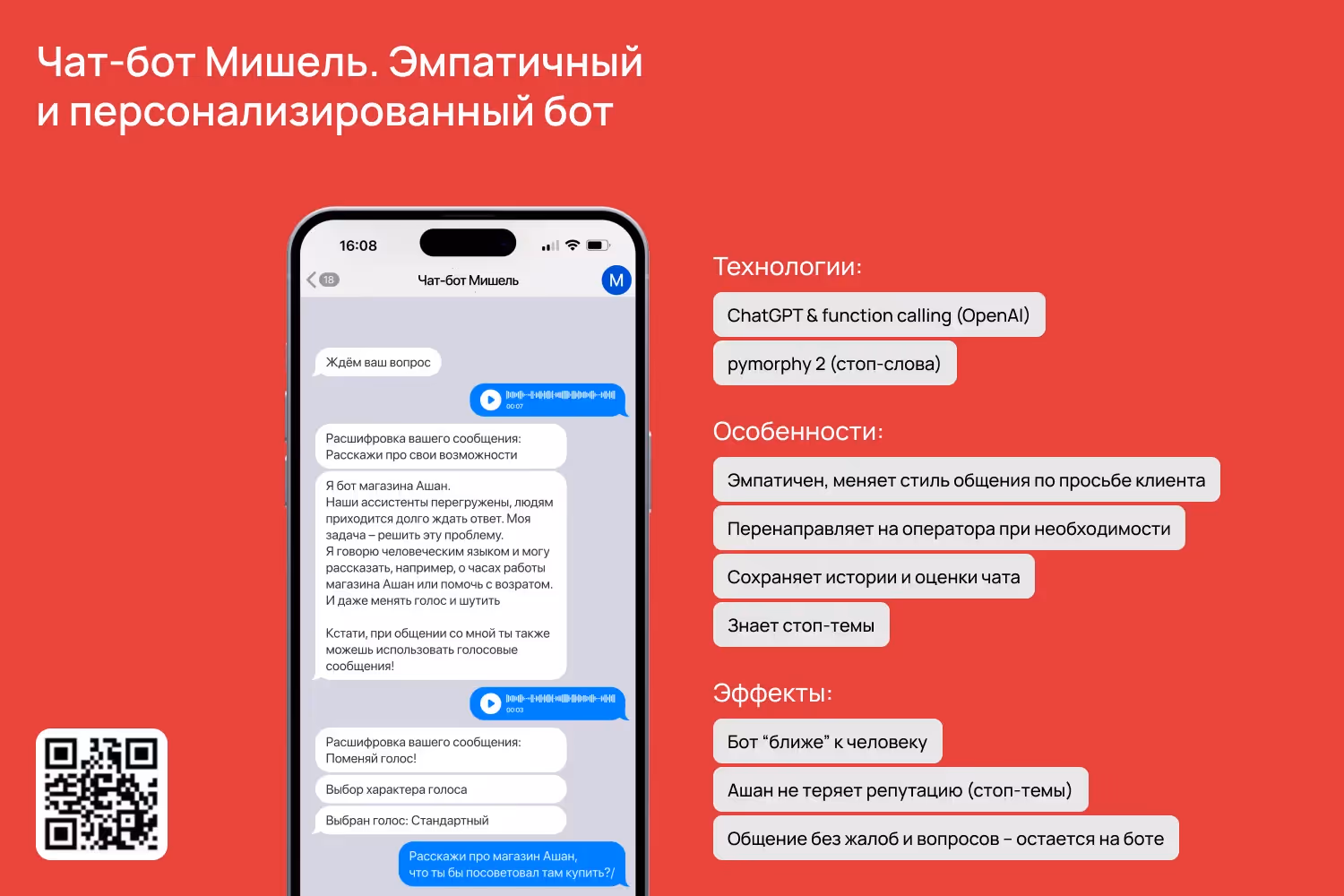 Чатбот Мишель для ритейл